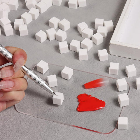 Nail Sponge SET - 100 Pieces - Nail Sponge with Metal Gripper - Soft Nail Sponges - Ombre Nail Brush - Nail Tools - For Gradient and Halo Nail Art - Professional Nail Tools and Accessories