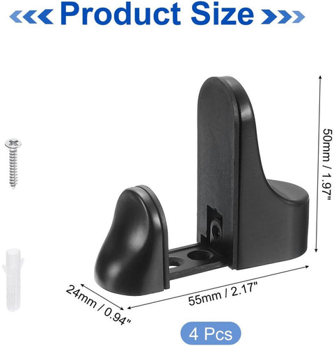 4 pieces - Glass clamp - Glass shelf brackets - Adjustable - Glass shelf bracket - fishmouth glass clip - wall mounting bracket - zinc alloy - furniture accessories - hardware accessories - with screws - for shelves of 3-20 mm thickness - 56*24*50 mm - bl