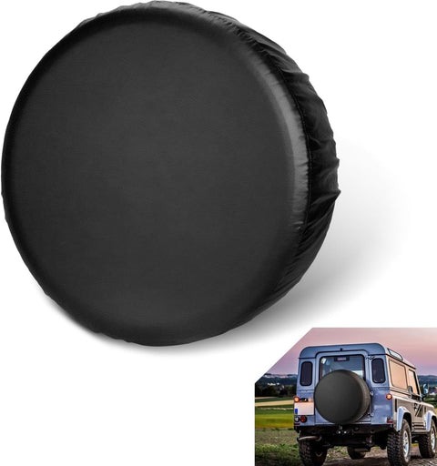 Tire cover - 17 inch - Tire covers - Spare tire cover - Tire dust cover - Spare wheel dust cover - Car tire protective cover - Spare wheel protective cover - Tire storage cover - PVC leather - Dust cover - suitable for tire diameters 80-83 cm - Black