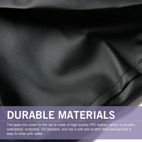 Tire cover - 17 inch - Tire covers - Spare tire cover - Tire dust cover - Spare wheel dust cover - Car tire protective cover - Spare wheel protective cover - Tire storage cover - PVC leather - Dust cover - suitable for tire diameters 80-83 cm - Black