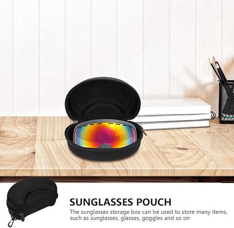 Ski goggles case - Sunglasses case - Glasses case - Glasses case - Ski goggles storage case - ski goggles protective cover - storage box - protective cover - with hook - for ski goggles, sunglasses, sports glasses, sunglasses and reading glasses - 20*12*1