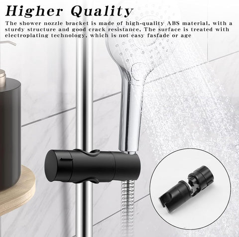 Shower holder - Shower head holder - Shower head - Adjustable shower head holder - Universal black shower head holder - Shower head holder - Hand shower – Hand shower holder - For shower rods 20-25 mm - Shower head holder - Black