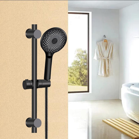 Shower holder - Shower head holder - Shower head - Adjustable shower head holder - Universal black shower head holder - Shower head holder - Hand shower – Hand shower holder - For shower rods 20-25 mm - Shower head holder - Black