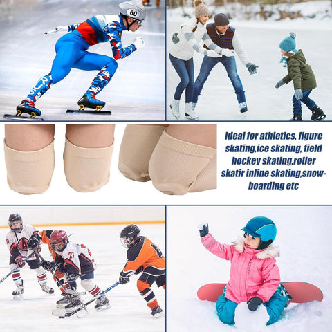 pairs of figure skating knee pads - gel dance knee pads - Knee Arthritis size M - Knee pain - Knee heating - cushioning and support - breathable material for dancing skating women girls men