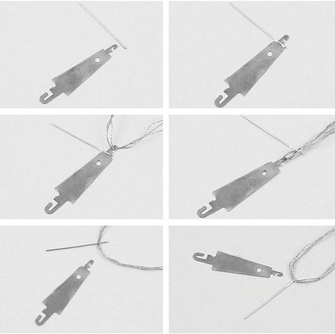 20 pieces - Needle threader - Seam guide - Sewing aid - stainless steel hook needle threader - embroidery and cross-stitch needle threading tool - hand sewing machine DIY tool - sewing tools - sewing accessories - for large eye needles - 50*12 mm