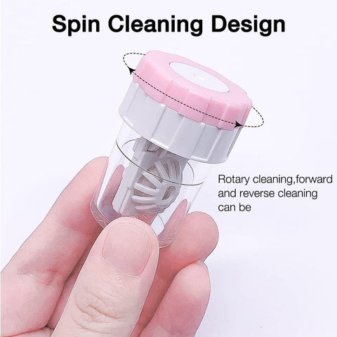 Lens case - 10 pieces - Contact lens holder - lens cleaning container - portable contact lens cleaner - contact lens cleaner - contact lens container cleaner - contact lens case - plastic - Manual contact lens cleaner - Travel storage set