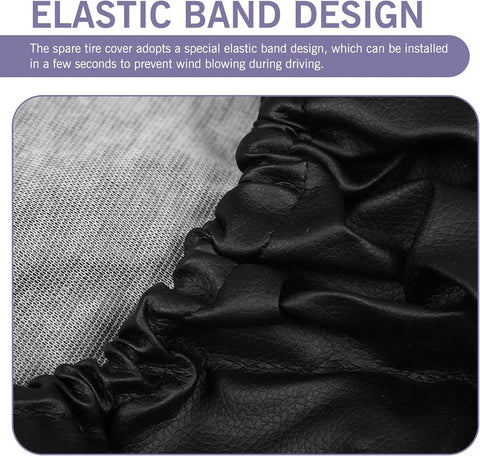Tire cover - 15 inch - Tire covers - Spare tire cover - Tire dust cover - Spare wheel dust cover - Car tire protective cover - Spare wheel protective cover - Tire storage cover - PVC leather - Dust cover - suitable for tire diameters 70-75 cm - Black