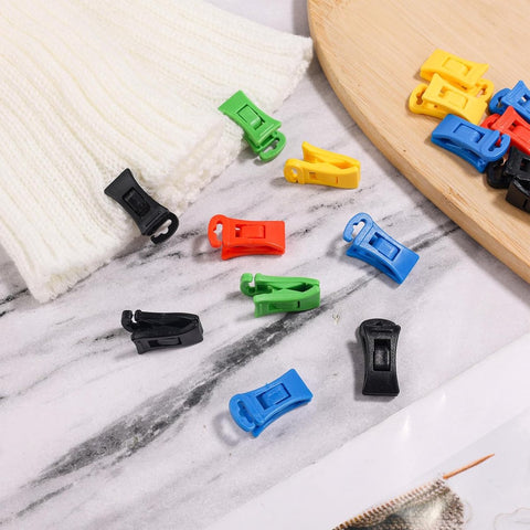 Sock dryer - 50 pieces - Sock clips - Pegs - Colorful sock clips - Plastic sock clamps - Anti-loss drying rack - Sock drying rack - Sock drying rack - Drying carousel - 5 colors