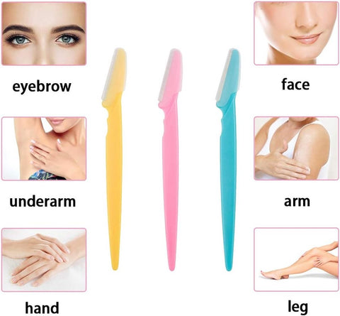 6 pieces eyebrow trimmer - eyebrow blade - Facial Safety Eyebrow Razor - razor blades - Exfoliating dermaplaning tool for women and men - blades - facial razor blades