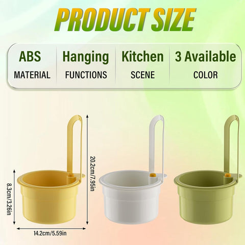 Drain Basket - Drain Filter - Sink Storage Holder - Faucet Hanging Strainer - Sink Drain Basket - Sink Strainer Basket - Sink Food Waste Collection Bin - Sink Trash Can - Plastic Kitchen Sink Strainer - Food Fruit Vegetable Drying Rack - White