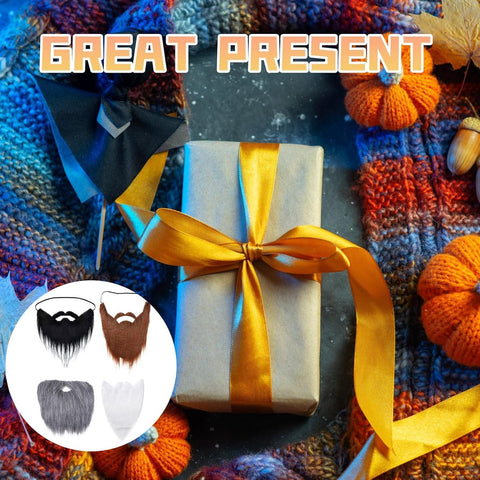 pieces - Fake beard - artificial beards - fake beards for parties - Halloween beards - Santa beards - adjustable elastic rope moustache props - role-playing accessories - for Halloween, Christmas, cosplay and party disguise