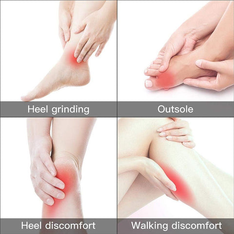 Shoe Insoles - Soft and Flexible Cushions - Heel Cushion - Anti-Friction - For high heels, loose shoes, metatarsal/arch pain, foot pain, heel pain, and bony protrusions - Heel Insoles - Women - One Size - Beige / Black / Grey
