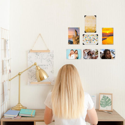 432 pieces - photo corners for scrapbooking - photo stickers for albums - photo corner stickers for scrapbook albums - sticker - DIY craft supplies - self-adhesive - 18 sheets - 6 colors