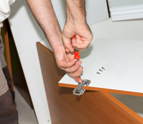 10 pieces - hinges - 3 inch - invisible stainless steel hinges - 90 degrees - cabinet hinges - kitchen door hinges - with screws - for furniture doors, drawers, windows and wardrobes - no drilling required - 77*32 mm - silver