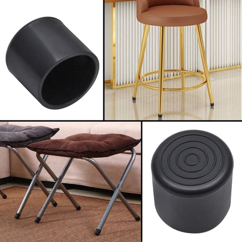 20 pieces - Chair Leg Caps - 32*32*34mm - furniture leg covers - Round rubber furniture leg protectors - Chair protector - floor protection - chair leg protectors - chair socks - for chair legs, table and sofa - black