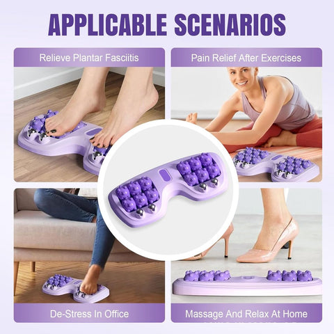 Foot massage device - Foot massage roller - Portable double foot massager roller - Massage ball - Foot massage - double foot massager roller for relieving plantar fasciitis pain and improving circulation, portable foot massager tool