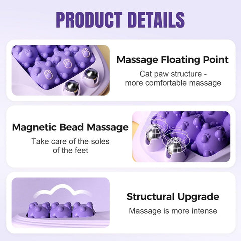 Foot massage device - Foot massage roller - Portable double foot massager roller - Massage ball - Foot massage - double foot massager roller for relieving plantar fasciitis pain and improving circulation, portable foot massager tool