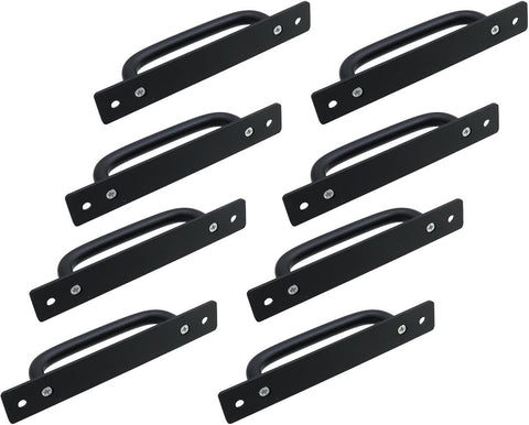 8 Pieces Door Handle - Kitchen Cabinet Handles - Cabinet Handles - Handles for Small Doors - 5" Hole in the Center Aluminum Alloy Cabinet Handles - Kitchen Cabinet Handle - For Drawer Cabinets, Cabinets, Kitchen, Wardrobe and Drawer Handles - Black