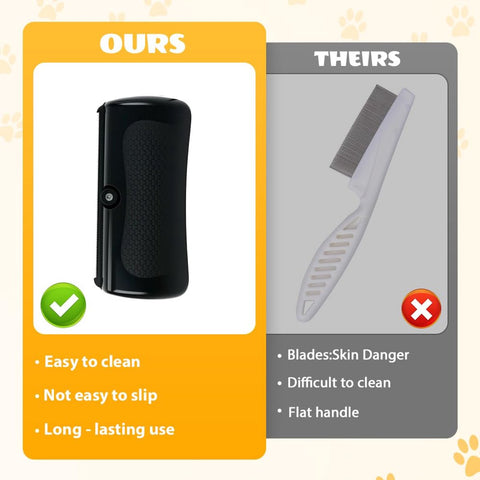 Detangling Blade - 2 Pieces - Tail Shedding Brush - Detangling Comb - Comb - Undercoat Comb - Grooming Brush for Dogs and Cats - Dog Brush - Cat Brush - Tool for removing long and short hair from pets - Detangling Comb