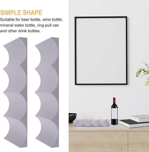 Bottle rack - Beverage bottle rack - Refrigerator bottle holder - Plastic bottle holder - Wine bottle holder - Wine rack - Storage organizer - Refrigerator organizer - Wine bottle display mat - Can holder - for wine bottles, refrigerator and pantry - 29.5