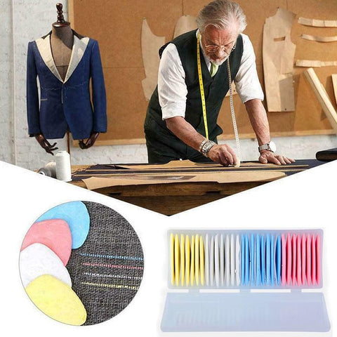 30 pieces - Triangular tailor's chalk - sewing chalk - tailor's chalk - fabric markers - quilting supplies and accessories - sewing accessories - 4.8*4.8 cm - 4 colors