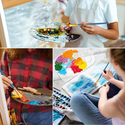 2 pieces - Color palette - Paint palette - Art palette Mixing palette - clear acrylic palette - acrylic paint palette - transparent palette - painter's palette - oval paint palette - oil paint tray set - watercolor paint sheet - mixing colors - for crafti