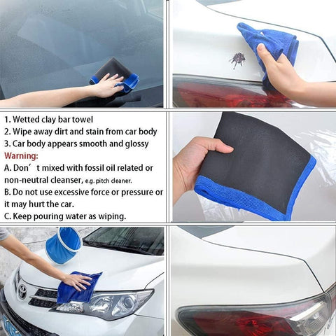 Car clay cloth - Car wash towel - Car cleaning towel - Clay bar - Clay towel - Clay bar towel - Car cleaning - detailing cloth - perforated polishing cloth - cleaning cloth - for car detailing, car cleaning, disinfection - 30*30 cm - blue