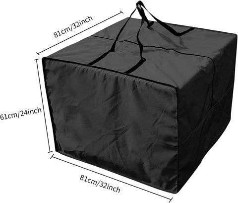 Storage bag - Furniture cover - Garden furniture cover - Storage bag for seat cushion - Oxford fabric storage bag - Waterproof storage bag - dust cover - with storage bag - with zipper, handles - for garden furniture, clothing, cushions - 81*81*61 cm - bl