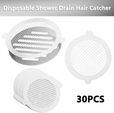 Shower drain strainer - 30 Pieces - Sink strainer - shower drain sticker - Sink strainer - Drain strainer - Sink strainer - Universal Hair Filter - Shower Bathroom Hair Catcher - anti-clogging - anti-hair - for Bathroom Drain Balcony Drain Hole - 4.33 inc