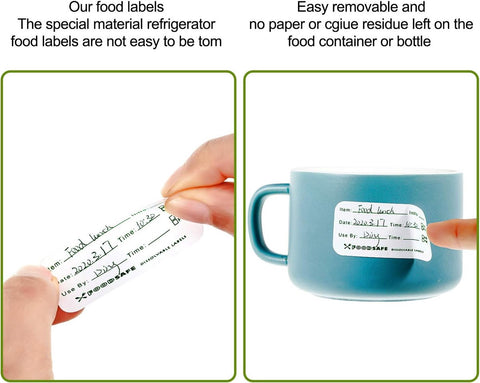 Freezer Labels Writable - 900 Pieces Freezer Stickers Writable - labels - food date labels - freezer stickers - removable freezer labels - Freezer Labels - Freezer Containers - Shelf life labels