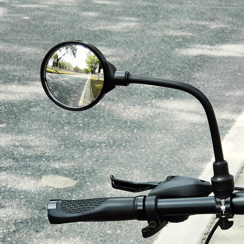 Bicycle Mirror E-bike Rearview Mirror - handlebar lens bicycle mirror - Bicycle mirror right - round mirror - safe rearview mirror for bicycle - scratch-resistant glass lens - adjustable and rotatable safe rearview mirror - 360º Rotatable