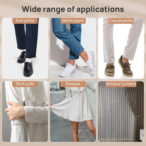 Iron-on tape - 10 m*2.5 cm - Hemming tape - Hemming tape for trousers - Curtain tape - pleating tape - iron-on hem tape - self-adhesive tape without sewing - for hemming - washable repair tape - for jeans, suit trousers, waistband - blue