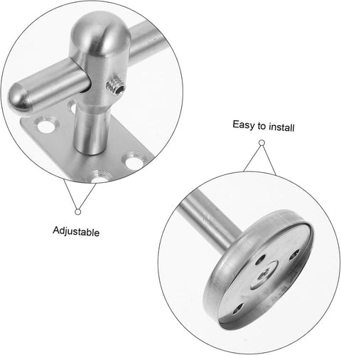 15*6*5 cm - handrail brackets - stainless steel wall bracket for handrails - for stairs and hallways - easy installation - elegant and durable design - round rectangular base - for square and horseshoe-shaped handrails - for home and office - silver