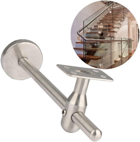 15*6*5 cm - handrail brackets - stainless steel wall bracket for handrails - for stairs and hallways - easy installation - elegant and durable design - round rectangular base - for square and horseshoe-shaped handrails - for home and office - silver