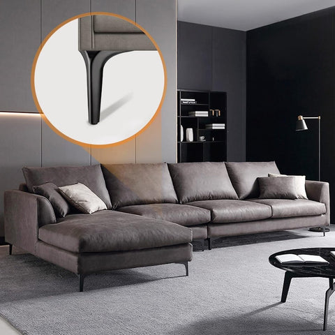 Set of 4 black furniture legs - furniture legs - triangular metal furniture legs - DIY coffee table legs - chair legs - sofa legs - kitchen furniture legs - black - 10 cm