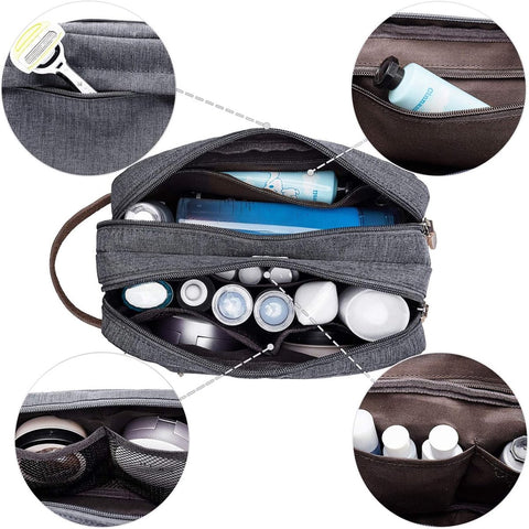 Men's toiletry bag - Travel toiletry bag - Travel accessories - Toiletry bag - Makeup bag - Gift - Unisex - Toiletry bag - Grey