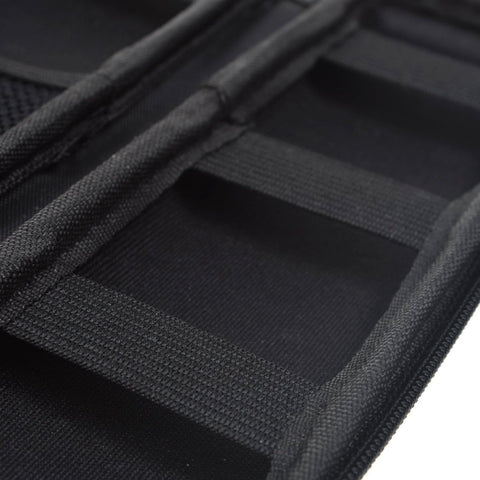 Hard-shell EVA pencil case - Zippered pencil case - Storage bag - Stationery box - Makeup bag - Portable - Multifunctional - Holder for Executive fountain pen and stylus, touch pen, USB cables - For adults, girls and boys - Black - 20*6*4 cm