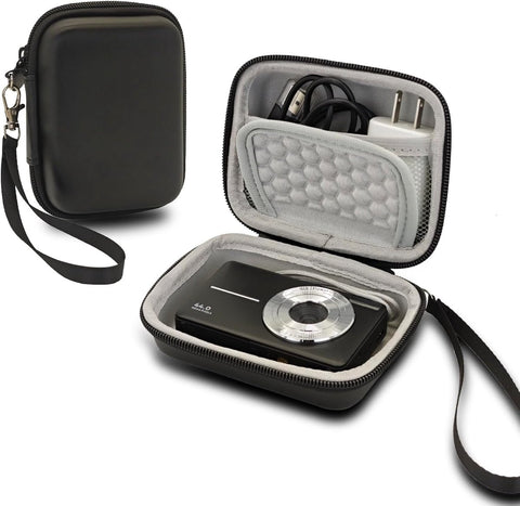 Camera Bags - Camera Bag - Storage Pouch - Storage Box - Carrying and Protective Case for Digital Cameras - Digital Camera Carrying Case - Camera Storage Holder - For Batteries, Cable, Memory Card, Card Reader and Accessories - Black - 12*9*5.5 cm