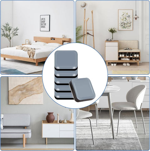 30 pieces - Furniture mats - Teflon furniture glides - Teflon furniture mats - Foot pads for table and chair - floor protectors - easy to move - for chairs, tables, sofas and beds - square - 20*20*6 mm