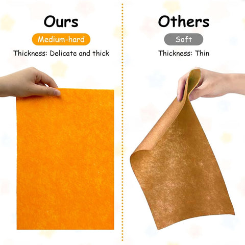 40 sheets of colored felt - 30 x 30 cm - Felt Sheets - Felt Fabric - Craft Felt Kit - for patchwork, sewing and crafting - square
