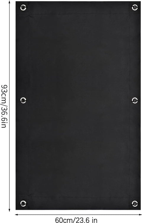 60*93 cm - Blackout curtain - Drill-free blackout curtain - portable blackout curtain - with 7 suction cups - blackout sun protection - thermally insulated - roller blind - for skylight, bedroom, garden, car - black