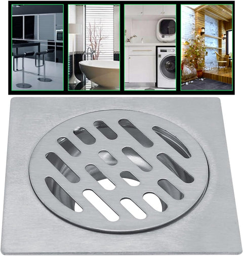 Square shower drain - Floor drain - Basket strainer - Drain strainer - Sink strainer - sink stopper - Stainless steel square odor-proof floor drain - drain stopper - Washbasin drain plug - Odor-proof floor drain - for bathroom, kitchen washbasin, toilet