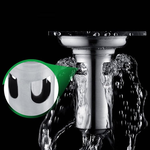 Square shower drain - Floor drain - Basket strainer - Drain strainer - Sink strainer - sink stopper - Stainless steel square odor-proof floor drain - drain stopper - Washbasin drain plug - Odor-proof floor drain - for bathroom, kitchen washbasin, toilet