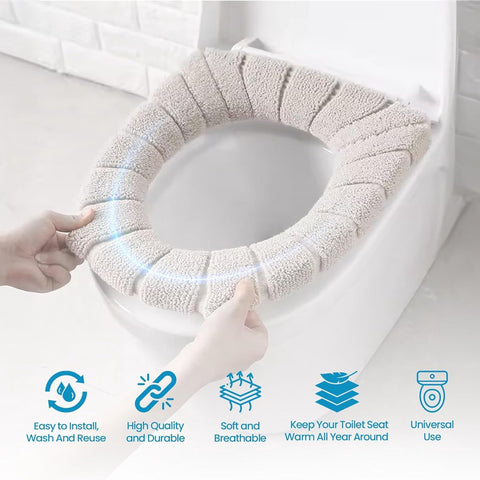 4 pieces - Toilet seat cover - Toilet seat covers - Retractable toilet cushion Mat - Soft washable toilet seat cushion - Toilet seat cover - Universal toilet seat cover - Toilet seat cover - Suitable for most types of toilets - grey, blue, pink, green