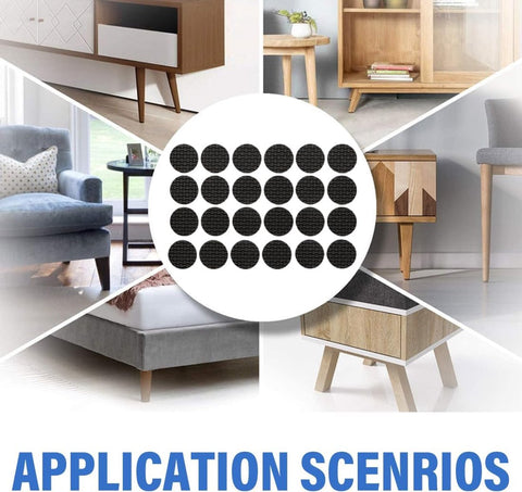 48 pieces - 20*3mm - furniture protectors - self-adhesive pads - chair cushion - furniture cushions - protective pads - for wooden floors, table legs, chairs and beds - black