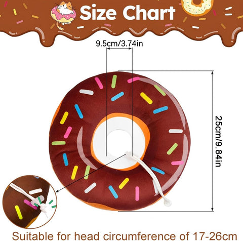 Cat collar - adjustable cat collar - adjustment range 17-26cm - vacuum packed - for after surgery - for small dogs and cats - protective collar for cats and dogs - anti-scratch - anti-licking - brown donut shape