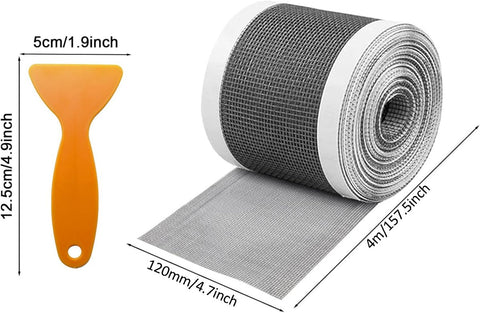 12cm*4m - Floor drain stickers - Hair catcher stickers - Shower filter - Self-adhesive filter - Drainage filter stickers - Anti-blocking mesh stickers - with sticker scraper - prevents blockages in kitchens and bathrooms - black