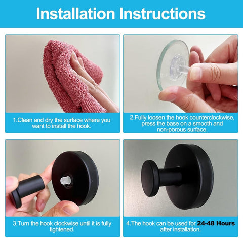 10 pieces suction cup hooks for shower - suction cup hooks - suction cup towel hooks for bathrooms - self-adhesive wall hook - SUS304 waterproof stainless steel hooks - for bathroom, bedroom, kitchen, hotel and office