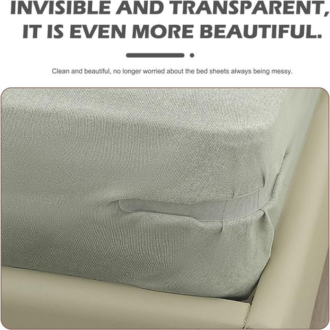 4 pieces - Sheet holder - Bed sheet holder - Duvet clips - Sheet clamps - with fastening strips - removable fitted sheet corner holders - bed clips - corner holders for covers - for mattress protectors, bedding, blankets - 15*12*8.5 cm - white