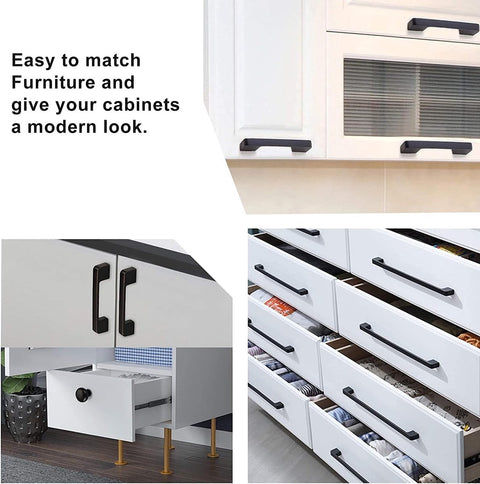 Kitchen cabinet handles - 10 pieces black kitchen handles - Furniture handles - Kitchen handle - Kitchen cabinet handles - Cabinet handles - Drawer handles - Cabinet handles - Kitchen cabinet handles - With screws - Kitchen cabinet door handles - Furnitur